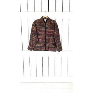 Keren Hart striped cotton rag rug style jacket medium